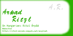 arpad ritzl business card